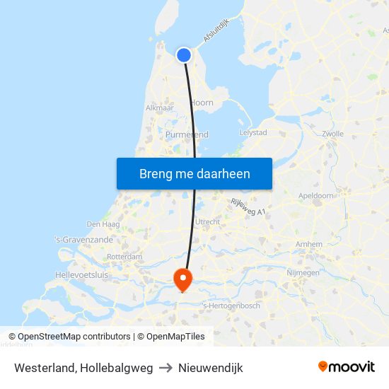 Westerland, Hollebalgweg to Nieuwendijk map