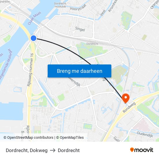 Dordrecht, Dokweg to Dordrecht map