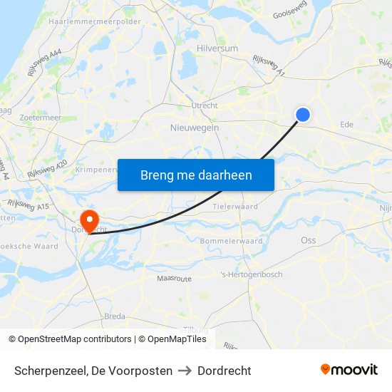 Scherpenzeel, De Voorposten to Dordrecht map