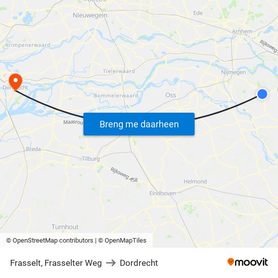 Frasselt, Frasselter Weg to Dordrecht map