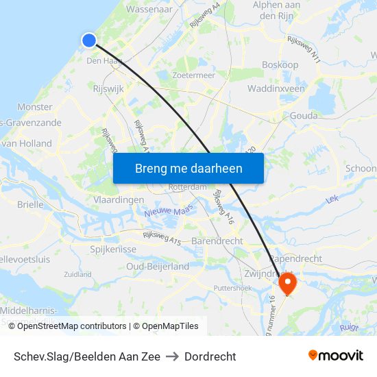 Schev.Slag/Beelden Aan Zee to Dordrecht map