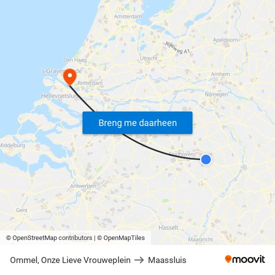 Ommel, Onze Lieve Vrouweplein to Maassluis map