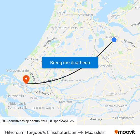 Hilversum, Tergooi/V. Linschotenlaan to Maassluis map