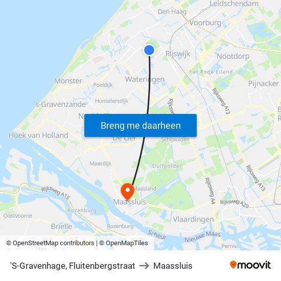 'S-Gravenhage, Fluitenbergstraat to Maassluis map