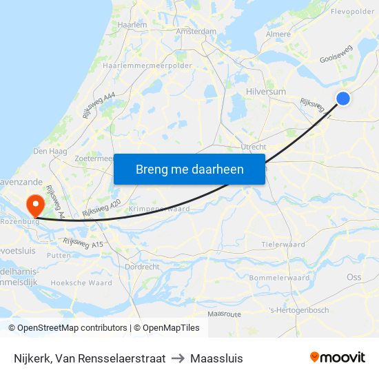 Nijkerk, Van Rensselaerstraat to Maassluis map