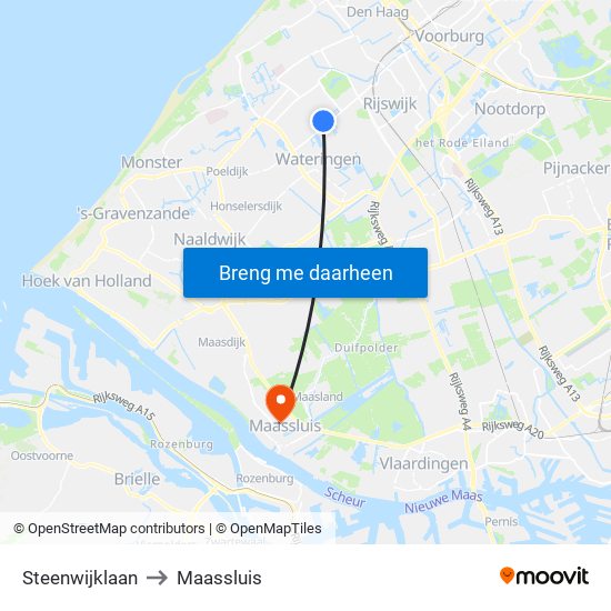Steenwijklaan to Maassluis map