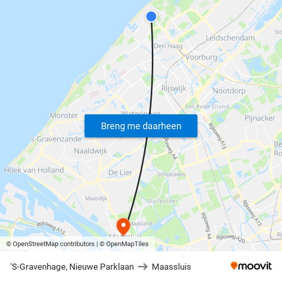 'S-Gravenhage, Nieuwe Parklaan to Maassluis map