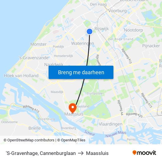 'S-Gravenhage, Cannenburglaan to Maassluis map