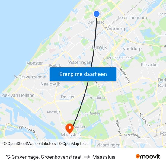 'S-Gravenhage, Groenhovenstraat to Maassluis map