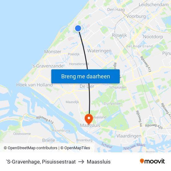 'S-Gravenhage, Pisuissestraat to Maassluis map