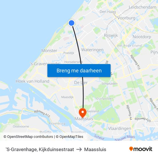 'S-Gravenhage, Kijkduinsestraat to Maassluis map