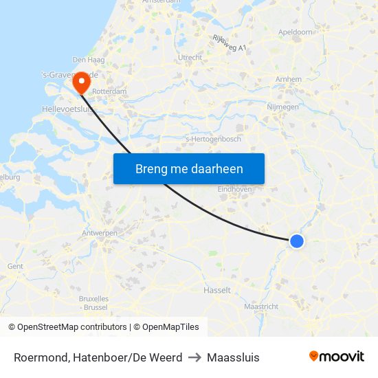 Roermond, Hatenboer/De Weerd to Maassluis map