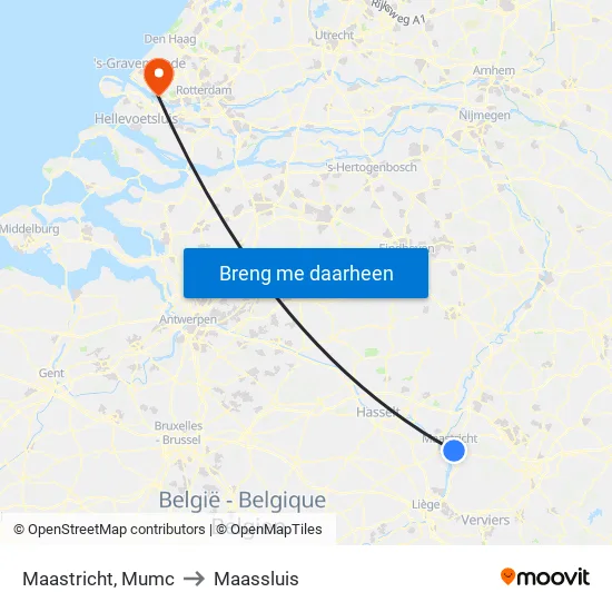 Maastricht, Mumc to Maassluis map