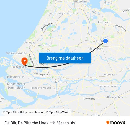 De Bilt, De Biltsche Hoek to Maassluis map