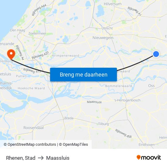 Rhenen, Stad to Maassluis map