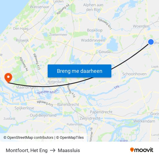 Montfoort, Het Eng to Maassluis map