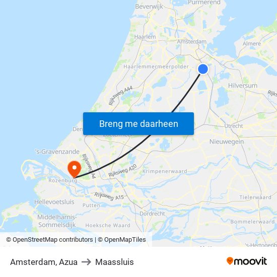 Amsterdam, Azua to Maassluis map