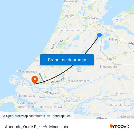 Abcoude, Oude Dijk to Maassluis map