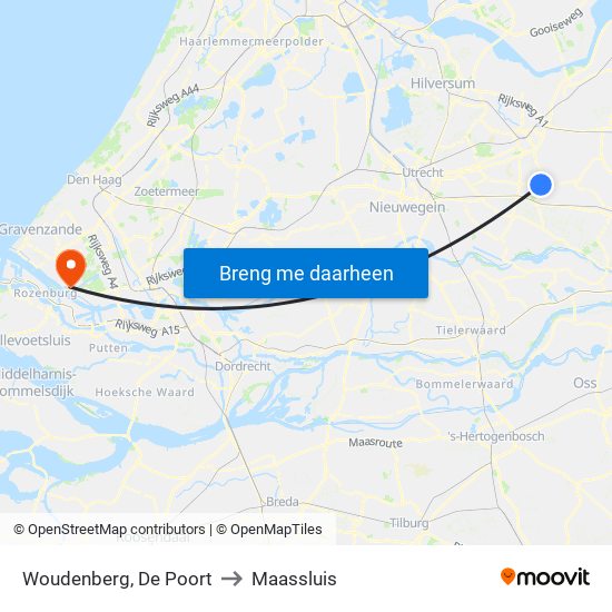 Woudenberg, De Poort to Maassluis map