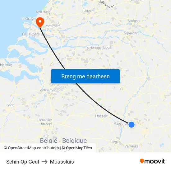 Schin Op Geul to Maassluis map