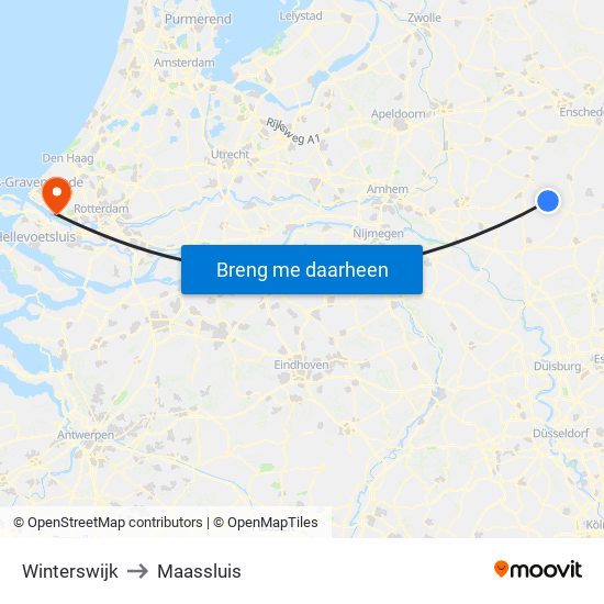 Winterswijk to Maassluis map