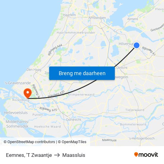 Eemnes, 'T Zwaantje to Maassluis map