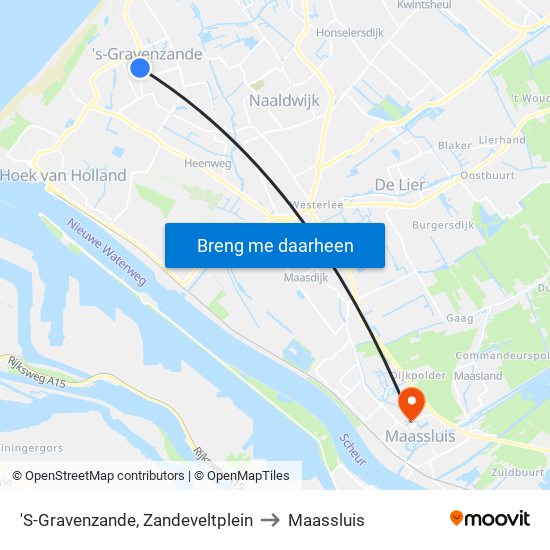 'S-Gravenzande, Zandeveltplein to Maassluis map