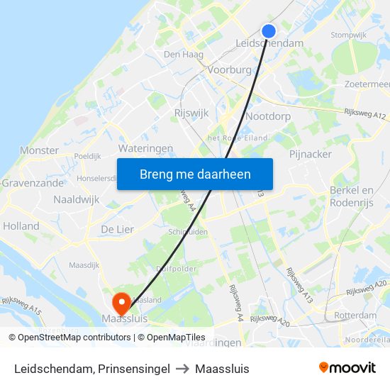 Leidschendam, Prinsensingel to Maassluis map