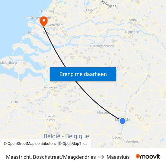 Maastricht, Boschstraat/Maagdendries to Maassluis map
