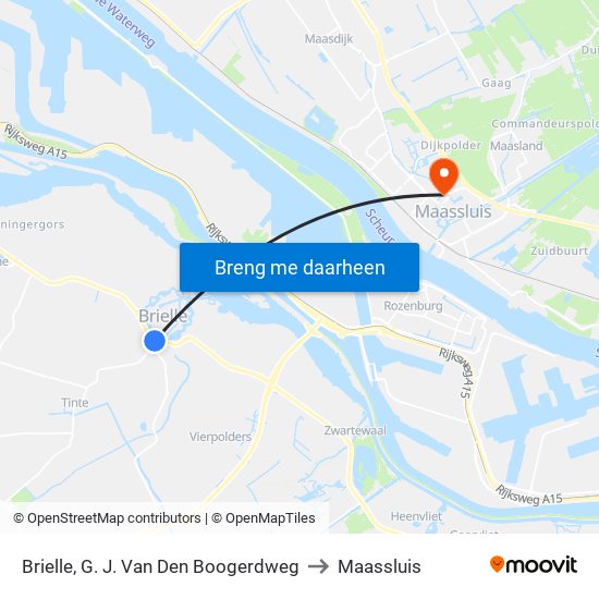 Brielle, G. J. Van Den Boogerdweg to Maassluis map