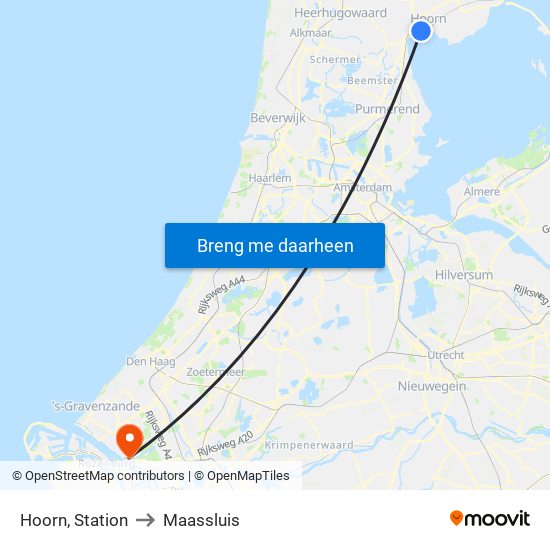 Hoorn, Station to Maassluis map