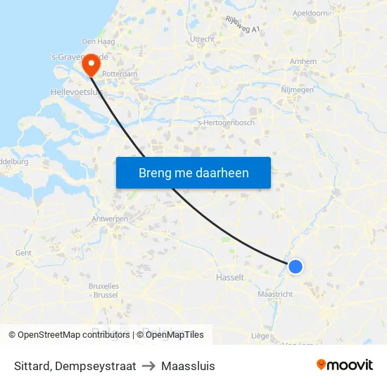 Sittard, Dempseystraat to Maassluis map