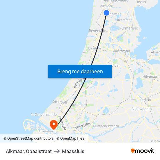 Alkmaar, Opaalstraat to Maassluis map