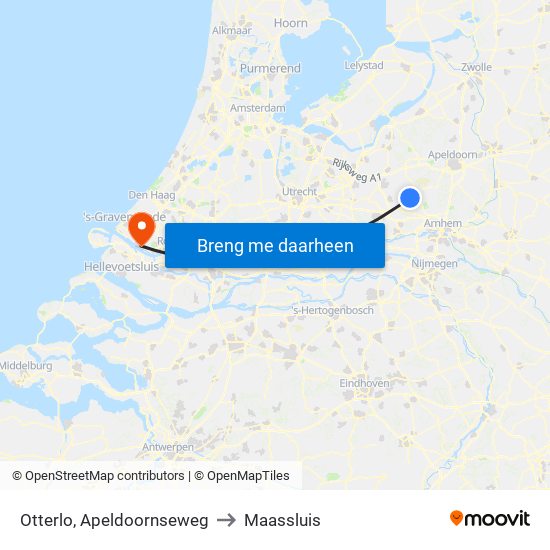 Otterlo, Apeldoornseweg to Maassluis map