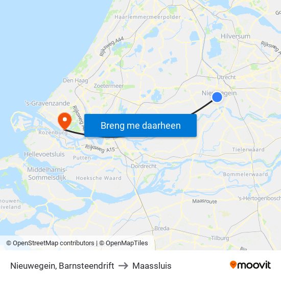 Nieuwegein, Barnsteendrift to Maassluis map