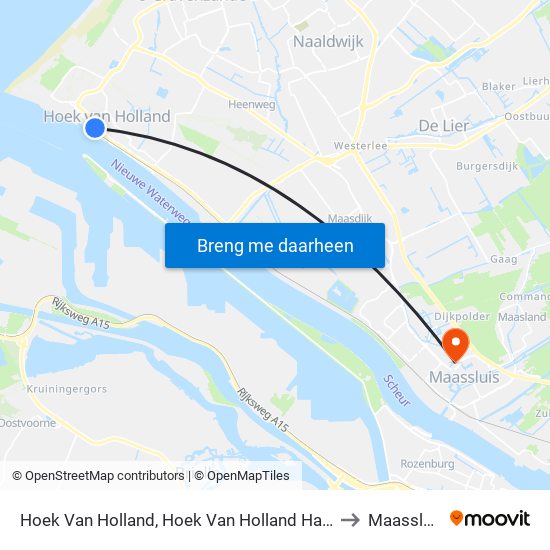 Hoek Van Holland, Hoek Van Holland Haven to Maassluis map