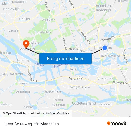 Heer Bokelweg to Maassluis map