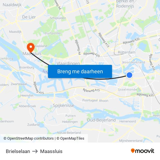 Brielselaan to Maassluis map