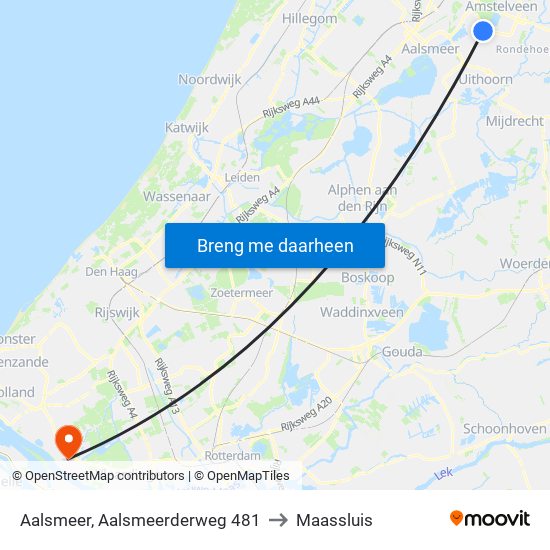 Aalsmeer, Aalsmeerderweg 481 to Maassluis map