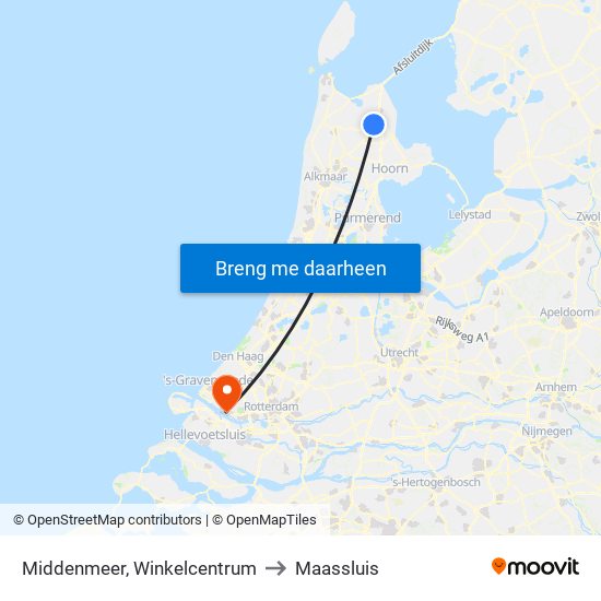Middenmeer, Winkelcentrum to Maassluis map