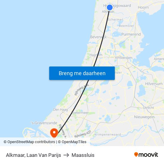 Alkmaar, Laan Van Parijs to Maassluis map