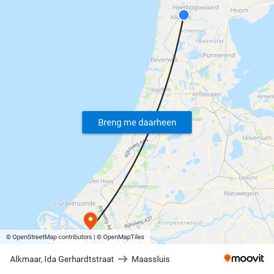 Alkmaar, Ida Gerhardtstraat to Maassluis map