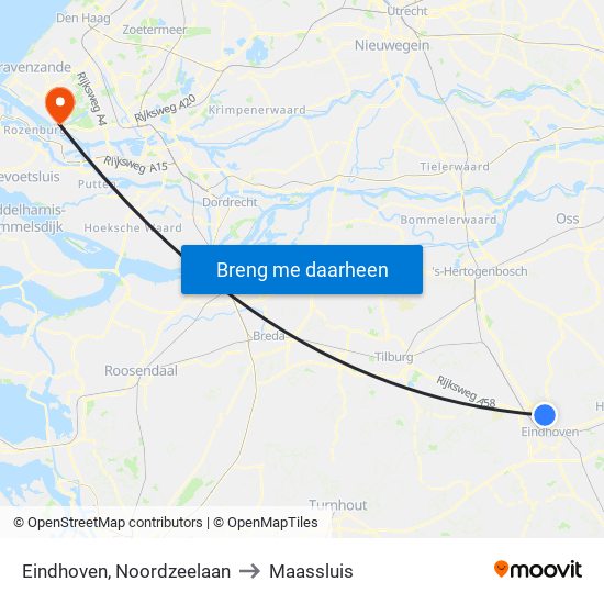 Eindhoven, Noordzeelaan to Maassluis map