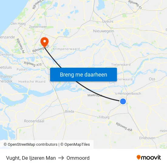 Vught, De Ijzeren Man to Ommoord map