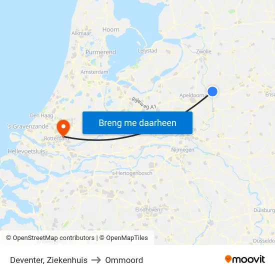Deventer, Ziekenhuis to Ommoord map
