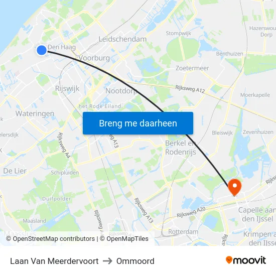 Laan Van Meerdervoort to Ommoord map