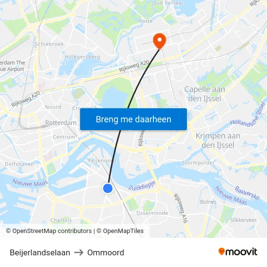 Beijerlandselaan to Ommoord map