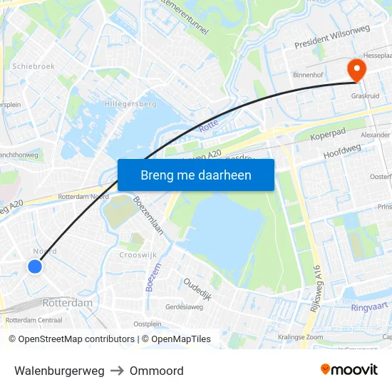 Walenburgerweg to Ommoord map