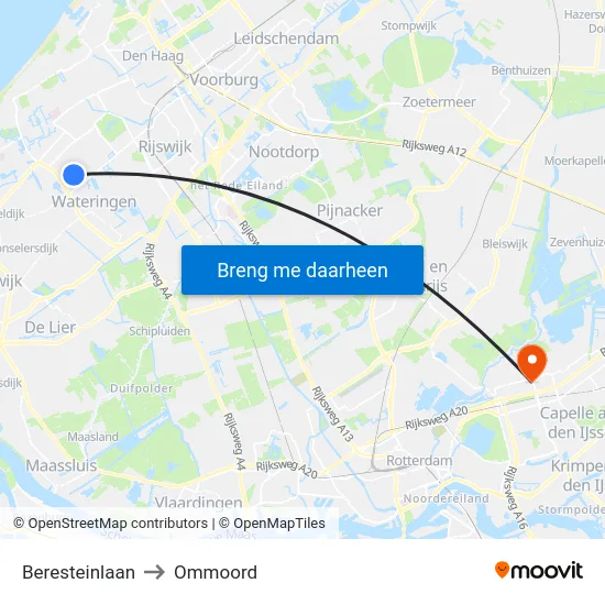 Beresteinlaan to Ommoord map