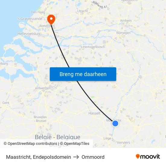 Maastricht, Endepolsdomein to Ommoord map
